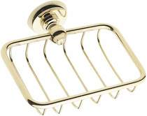 Bristan 1901 Wire Soap Basket, Gold Plated.