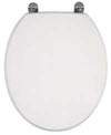 Woodlands Toilet Seat with chrome hinges (Gloss White)