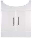Woodlands Semi Insert Basin Unit (Gloss White).  700x310x870mm