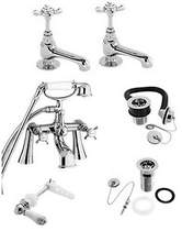 Deva Coronation Bath Tap Pack 2 (Chrome).