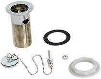Deva Wastes 1 1/4" Basin Waste With Brass Plug And Chain (Slotted, Chrome).