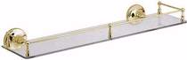 Vado Tournament Clear Glass Galley Shelf. 510mm (Gold).