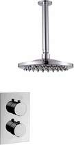 Hydra Showers Twin Thermostatic Shower Valve, Ceiling Arm & Round Head.