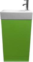 Hydra Cloakroom Vanity Unit With Basin (Green), Size 450x860mm.