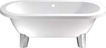 Matrix Baths Clarence double ended flat top bath with modern feet. 1700mm.