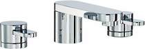 Mayfair Cielo 3 Tap Hole Basin Mixer Tap With Click-Clack Waste (Chrome).