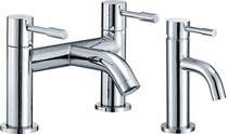 Mayfair Series G Basin Mixer & Bath Filler Tap Set (Chrome).