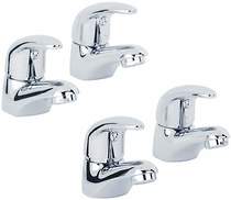Mayfair Titan Basin & Bath Tap Pack (Chrome).