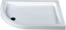 MX Trays Stone Resin Offset Quad Shower Tray. 900x800mm (Right Hand).