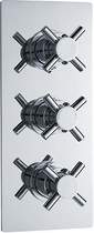 Premier Showers Triple Concealed Thermostatic Shower Valve (Chrome).