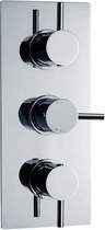 Premier Showers Triple Concealed Thermostatic Shower Valve (Chrome).