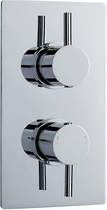 Premier Showers 3/4" Twin Thermostatic Shower Valve, Diverter & ABS Trim.