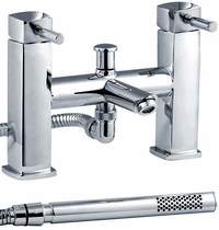 Premier Series C Bath Shower Mixer Tap With Shower Kit (Chrome).