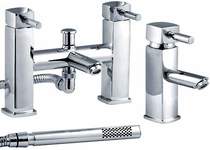 Premier Series C Basin & Bath Shower Mixer Tap Set (Chrome).