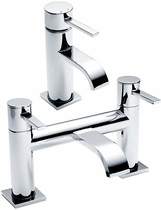 Premier Series W Basin & Bath Filler Tap Set (Chrome).