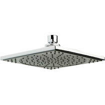 Premier Showers Square Shower Head With Swivel Knuckle (177mm, Chrome).
