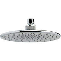 Premier Showers Round Shower Head With Swivel Knuckle (205mm, Chrome).