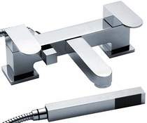 Premier Series S Bath Shower Mixer Tap With Shower Kit (Chrome).