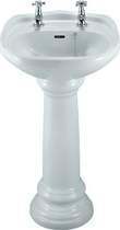 York 2 Tap Hole Cloakroom Basin and Pedestal.