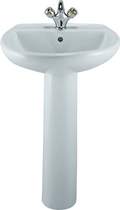Wexford 1 Tap Hole Basin and Pedestal.
