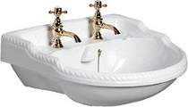 Waterford Ravel 2 Tap Hole Semi Recess Basin.