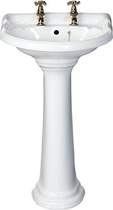 Waterford Finesse 2 Tap Hole Cloakroom Basin and Pedestal.