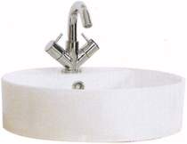 Shires Round Geo Free-Standing Basin, 1 Tap Hole. 460x128mm.