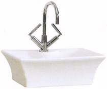 Shires Rectangular Tango Free-Standing Basin, 1 Tap Hole. 480x385x160mm.