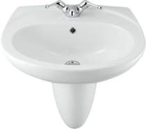 Linear 1 Tap Hole Basin and Semi-Pedestal.