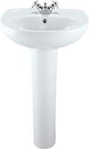 Cylix 1 Tap Hole Basin and Pedestal.