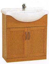 daVinci 750mm Beech Vanity Unit with one piece ceramic basin.