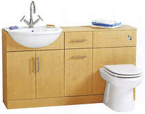 daVinci Deluxe birch bathroom furniture suite.  1400x810x300mm.