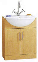 daVinci 600mm Birch Vanity Unit with Monte Carlo  semi-recess basin.