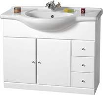 daVinci 1050mm Contour Vanity Unit with one piece ceramic basin.