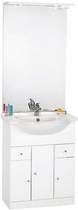 daVinci 650mm Contour Vanity Unit with ceramic basin, mirror and lights.