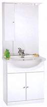 daVinci 750mm Contour Vanity Unit with ceramic basin, mirror and cabinet.