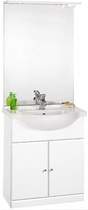 daVinci 750mm Contour Vanity Unit with ceramic basin, mirror and lights.