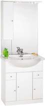 daVinci 750mm Contour Vanity Unit with ceramic basin, mirror and cabinet.