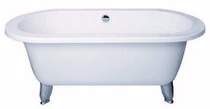 Roll Top Esprit free standing bath with alusatin feet.