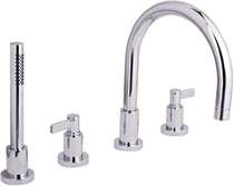Saros 4 tap hole deck mounted bath mixer