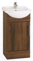 daVinci 450mm Wenge Vanity Unit with one piece ceramic basin.