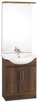 daVinci 650mm Wenge Vanity Unit with ceramic basin, mirror and lights.
