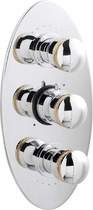 Ultra Contour Triple concealed thermostatic shower valve (chrome/gold)