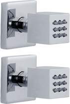 Hudson Reed Shower Jets 2 x Mini Square Body Jets (Chrome).