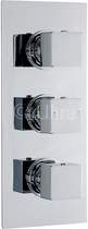 Ultra Channel Triple Concealed Thermostatic Shower Valve (Chrome).