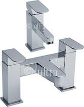 Ultra Embrace Basin Mixer & Bath Filler Tap Set (Chrome).