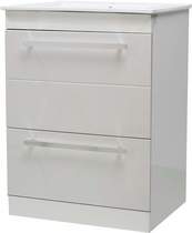 Ultra Design Vanity Unit With Ceramic Basin (White). 600x800x400mm.