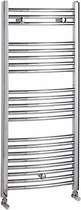 Towel Rails Curved Towel Rail (Chrome). 500x1150mm. 2260 BTU.