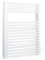 Towel Rails Curved heated towel rail (white). 500x760mm. 2125 BTU.