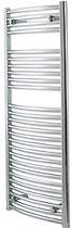 Towel Rails Curved heated towel rail (chrome). 500x1150mm. 1980 BTU.